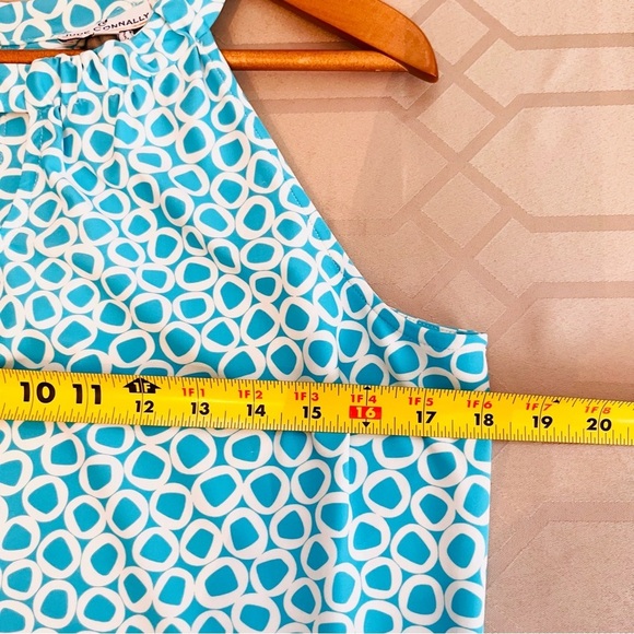 Jude Connally Lisha Shift Patterned Mini Dress Sleeveless Size Large - Picture 5 of 6